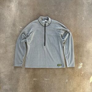 Melanzana Micro Grid Fleece Half Zip Pullover in Grey Size Women’s Large Hiking